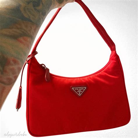 prada red logo|prada red shoulder bag.